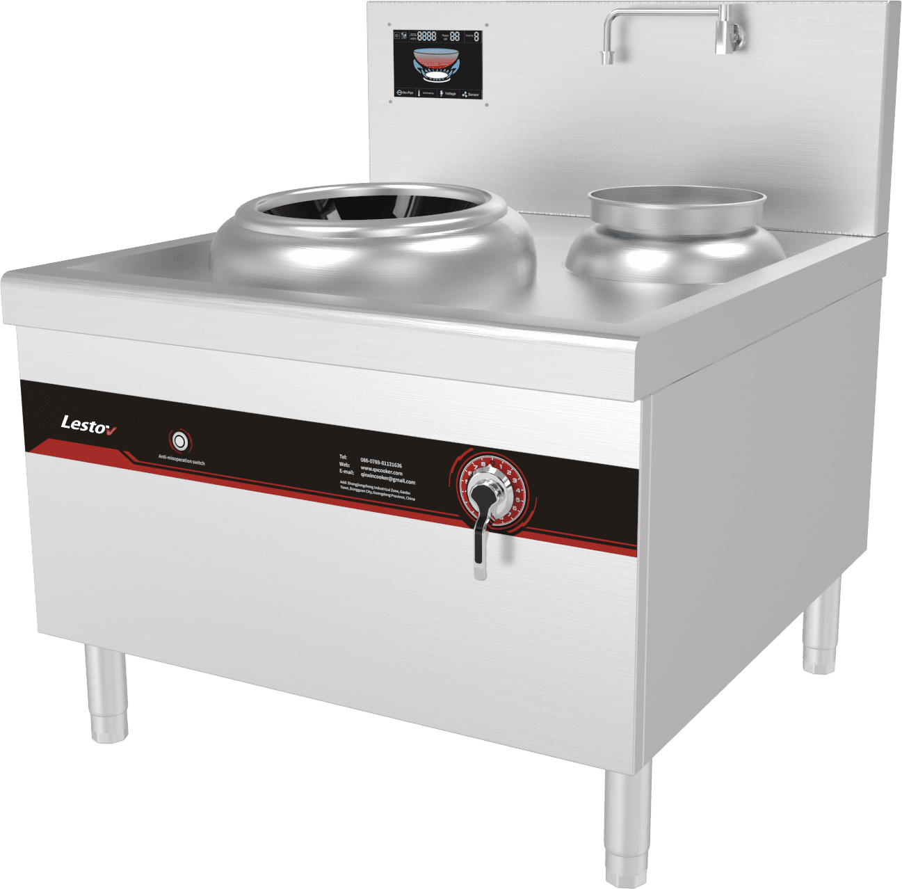 Single Burner Wok Range with Single Tail