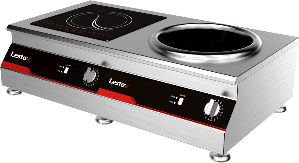 Countertop Flat & Concave Combo Induction Cooker