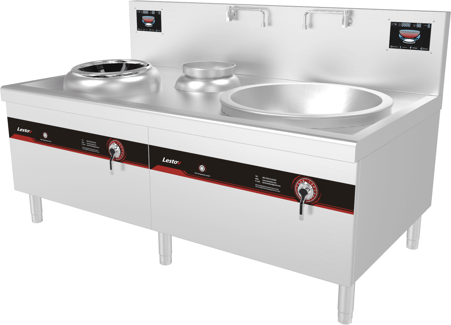 Single-Tail Wok Range with Large Wok